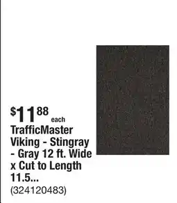 The Home Depot TrafficMaster Viking - Stingray - Gray 12 ft. Wide x Cut to Length 11.5 oz. Olefin Loop Carpet offer