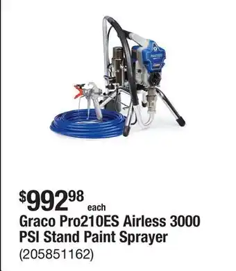 The Home Depot Graco Pro210ES Airless 3000 PSI Stand Paint Sprayer offer
