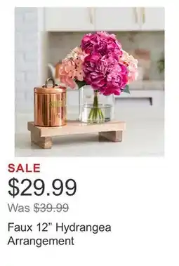 Costco Faux 12 Hydrangea Arrangement offer