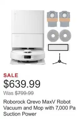 Costco Roborock Qrevo MaxV Robot Vacuum and Mop with 7,000 Pa Suction Power offer