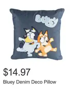 Costco Bluey Denim Deco Pillow offer