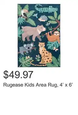 Costco Rugease Kids Area Rug, 4' x 6' offer