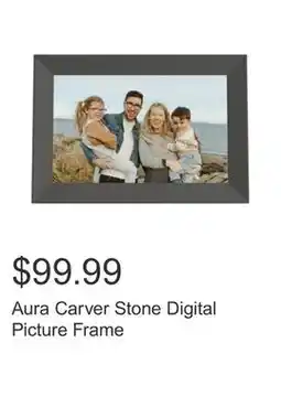 Costco Aura Carver Stone Digital Picture Frame offer