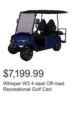 Costco Whisper W3 4-seat Off-road Recreational Golf Cart offer