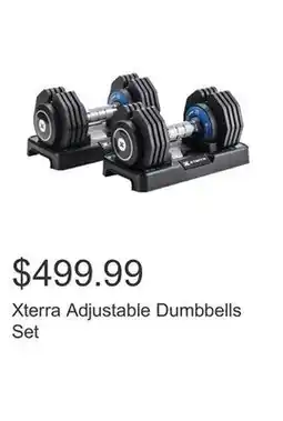 Costco Xterra Adjustable Dumbbells Set offer