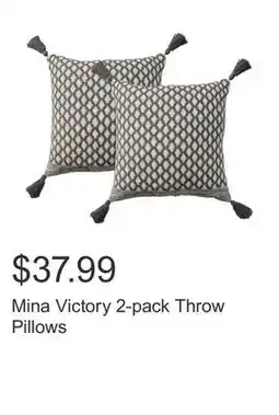 Costco Mina Victory 2-pack Throw Pillows offer