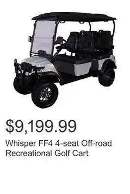 Costco Whisper FF4 4-seat Off-road Recreational Golf Cart offer