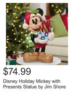 Costco Disney Holiday Mickey with Presents Statue by Jim Shore offer