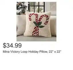 Costco Mina Victory Loop Holiday Pillow, 22 x 22 offer