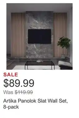 Costco Artika Panolok Slat Wall Set, 8-pack offer