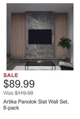 Costco Artika Panolok Slat Wall Set, 8-pack offer