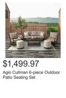 Costco Agio Cullman 6-piece Outdoor Patio Seating Set offer