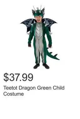 Costco Teetot Dragon Green Child Costume offer