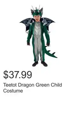 Costco Teetot Dragon Green Child Costume offer