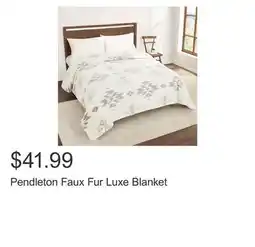Costco Pendleton Faux Fur Luxe Blanket offer