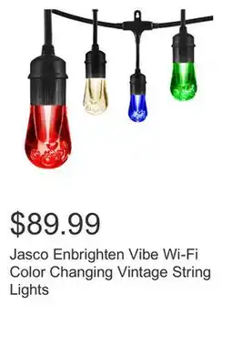 Costco Jasco Enbrighten Vibe Wi-Fi Color Changing Vintage String Lights offer