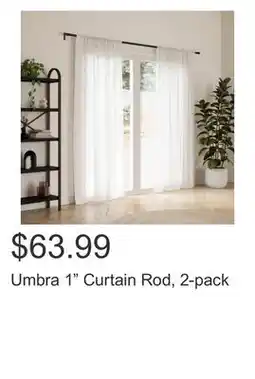 Costco Umbra 1 Curtain Rod, 2-pack offer