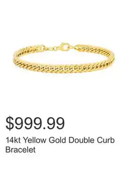 Costco 14kt Yellow Gold Double Curb Bracelet offer