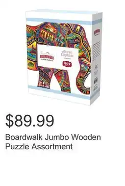 Costco Boardwalk Jumbo Wooden Puzzle Assortment offer