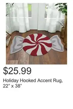 Costco Holiday Hooked Accent Rug, 22 x 38 offer