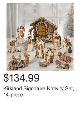 Costco Kirkland Signature Nativity Set, 14-piece offer