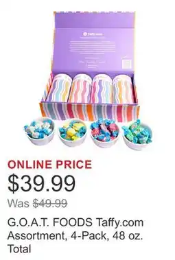 Costco G.O.A.T. FOODS Taffy.com Assortment, 4-Pack, 48 oz. Total offer