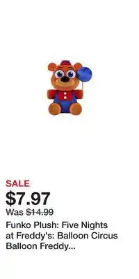 Game Stop Funko Plush: Five Nights at Freddy's: Balloon Circus Balloon Freddy 7-in Plush offer