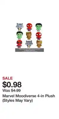 Game Stop Marvel Moodiverse 4-in Plush (Styles May Vary) offer