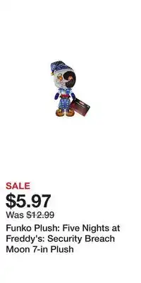 Game Stop Funko Plush: Five Nights at Freddy's: Security Breach Moon 7-in Plush offer