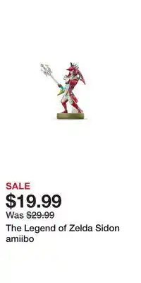 Game Stop The Legend of Zelda Sidon amiibo offer