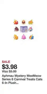 Game Stop Aphmau Mystery MeeMeow Series 6 Carnival Treats Cats 6-In Plush (Styles May Vary) offer