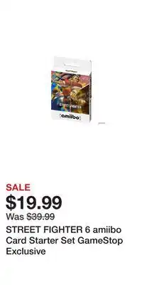 Game Stop STREET FIGHTER 6 amiibo Card Starter Set GameStop Exclusive offer