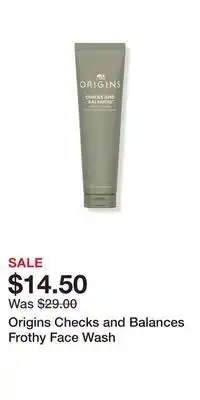 Ulta Beauty Origins Checks and Balances Frothy Face Wash offer