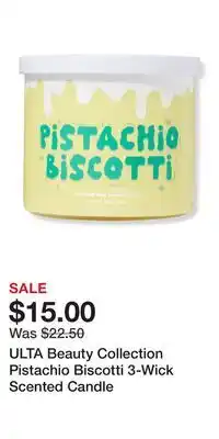 Ulta Beauty ULTA Beauty Collection Pistachio Biscotti 3-Wick Scented Candle offer