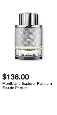 Ulta Beauty Montblanc Explorer Platinum Eau de Parfum offer