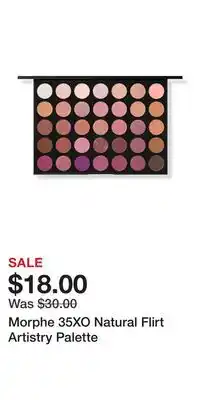 Ulta Beauty Morphe 35XO Natural Flirt Artistry Palette offer
