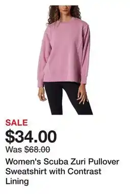 Belk Women's Scuba Zuri Pullover Sweatshirt with Contrast Lining offer