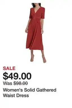 Belk Women's Solid Gathered Waist Dress offer