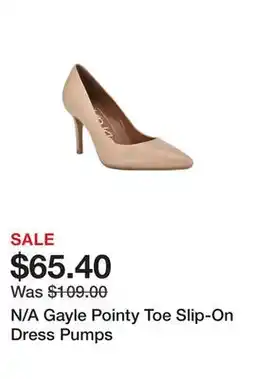Belk N/A Gayle Pointy Toe Slip-On Dress Pumps offer