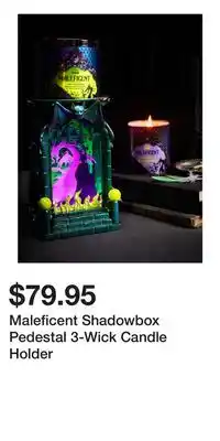 Bath & Body Works Maleficent Shadowbox Pedestal 3-Wick Candle Holder offer