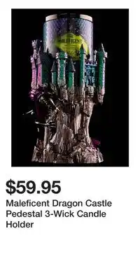 Bath & Body Works Maleficent Dragon Castle Pedestal 3-Wick Candle Holder offer