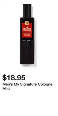 Bath & Body Works Men's My Signature Cologne Mist offer