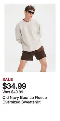 Old Navy Old Navy Bounce Fleece Oversized Sweatshirt offer