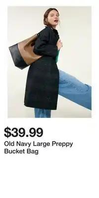 Old Navy Old Navy Large Preppy Bucket Bag offer