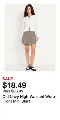 Old Navy Old Navy High-Waisted Wrap-Front Mini Skirt offer