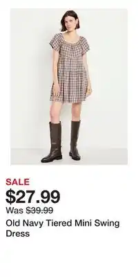 Old Navy Old Navy Tiered Mini Swing Dress offer