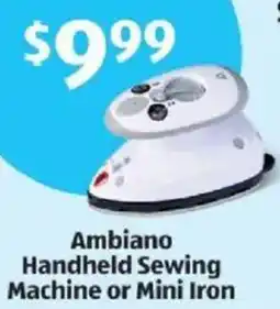 Aldi Ambiano Handheld Sewing Machine or Mini Iron offer
