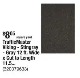 The Home Depot TrafficMaster Viking Stingray Gray Wide x Cut to Length offer