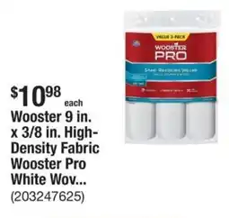 The Home Depot Wooster High- Density Fabric Wooster Pro White Wov... offer
