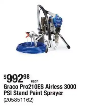 The Home Depot Graco Pro210ES Airless 3000 PSI Stand Paint Sprayer offer
